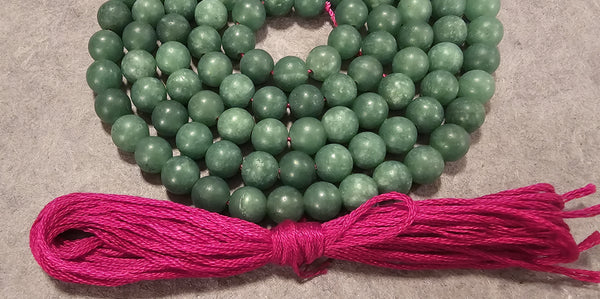 Heart Chakra Mala Kit - Green Jade (matte)