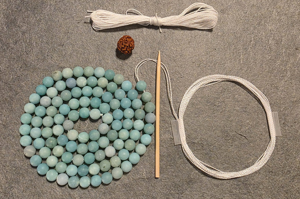 Inspiration Mala Kit - Amazonite (Blue, Matte)