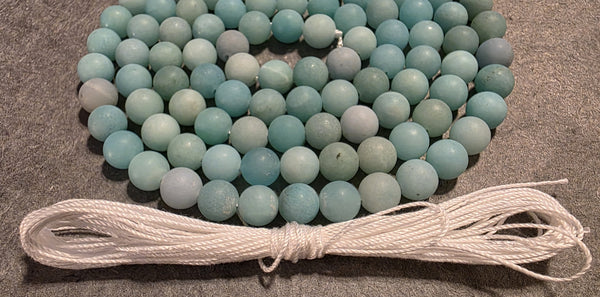 Inspiration Mala Kit - Amazonite (Blue, Matte)