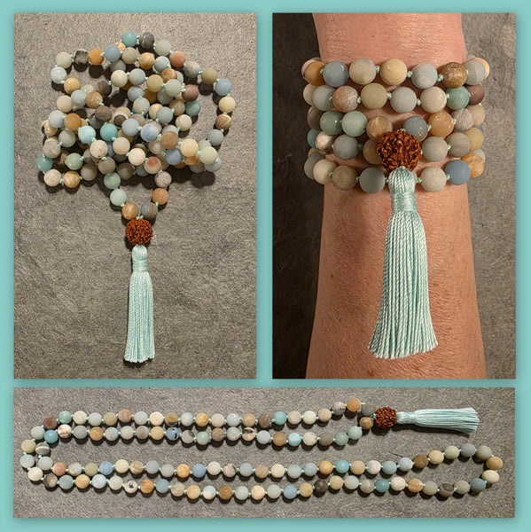 Inspiration Mala - Amazonite (Matte)