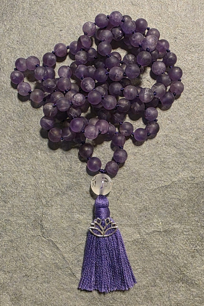 Third Eye Chakra Mala - Amethyst (Matte)