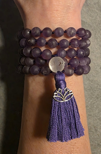 Third Eye Chakra Mala - Amethyst (Matte)