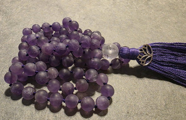 Third Eye Chakra Mala - Amethyst (Matte)