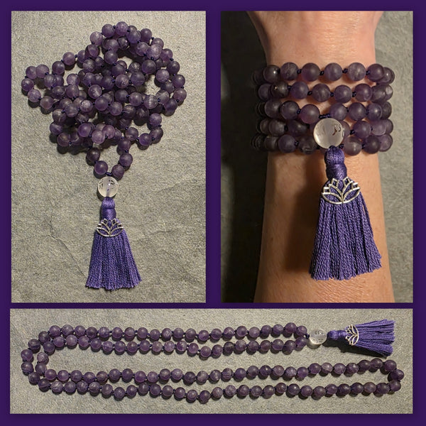 Third Eye Chakra Mala - Amethyst (Matte)