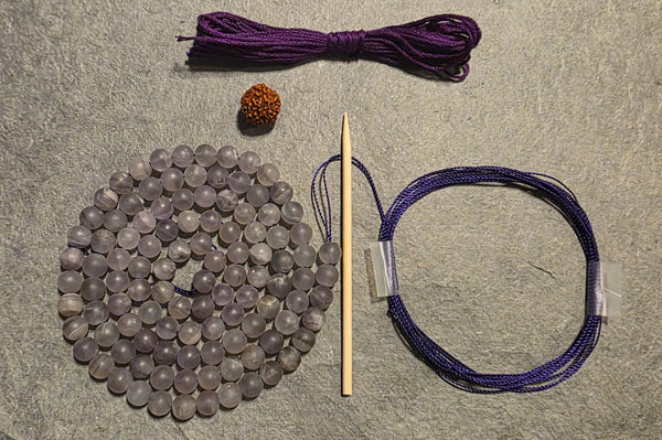 Third Eye Chakra Mala Kit - Amethyst (matte)