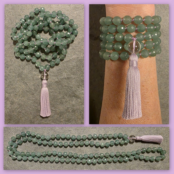 Opportunity Mala - Aventurine (Faceted)