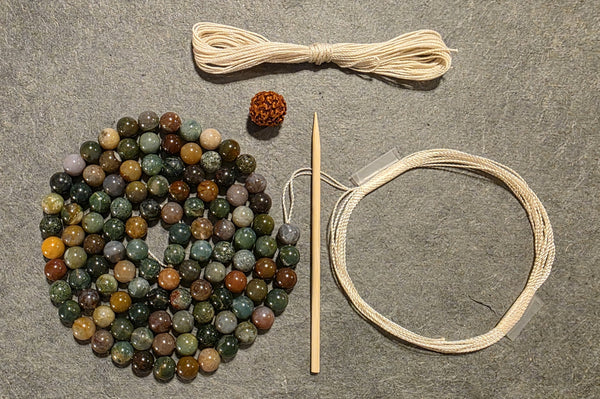 Nurturing and Empowerment Mala Kit -  Indian Agate Bloodstone