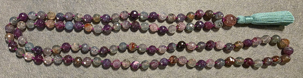 Self Confidence Mala - Cracked Agate (Faceted)
