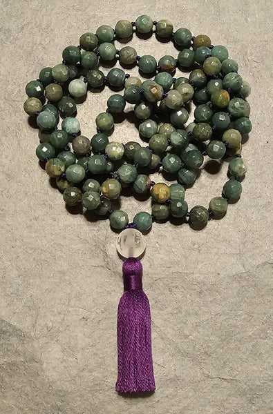 Expanding Mala - Dragon Blood Jasper (Australian)