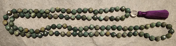 Expanding Mala - Dragon Blood Jasper (Australian)