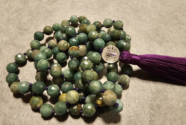 Expanding Mala - Dragon Blood Jasper (Australian)