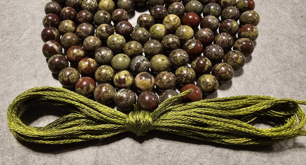 Expanding Mala Kit - Dragon Blood Jasper (Dark)