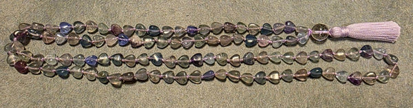Clarity of Heart Mala - Rainbow Fluorite (Heart Shaped)