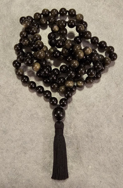 Protection Mala - Gold Sheen Obsidian