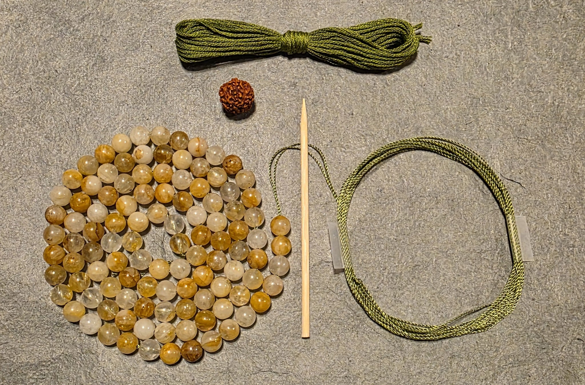 High Vibration Mala Kit - Golden Healer Quartz