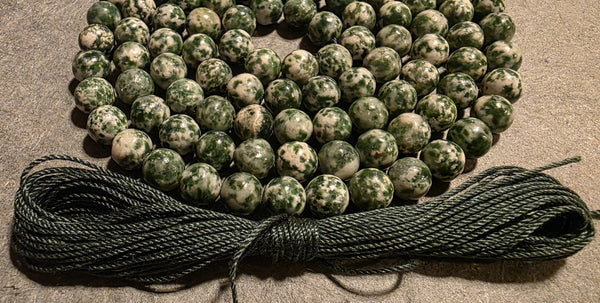 Nurturing Mala - Green Spot Agate