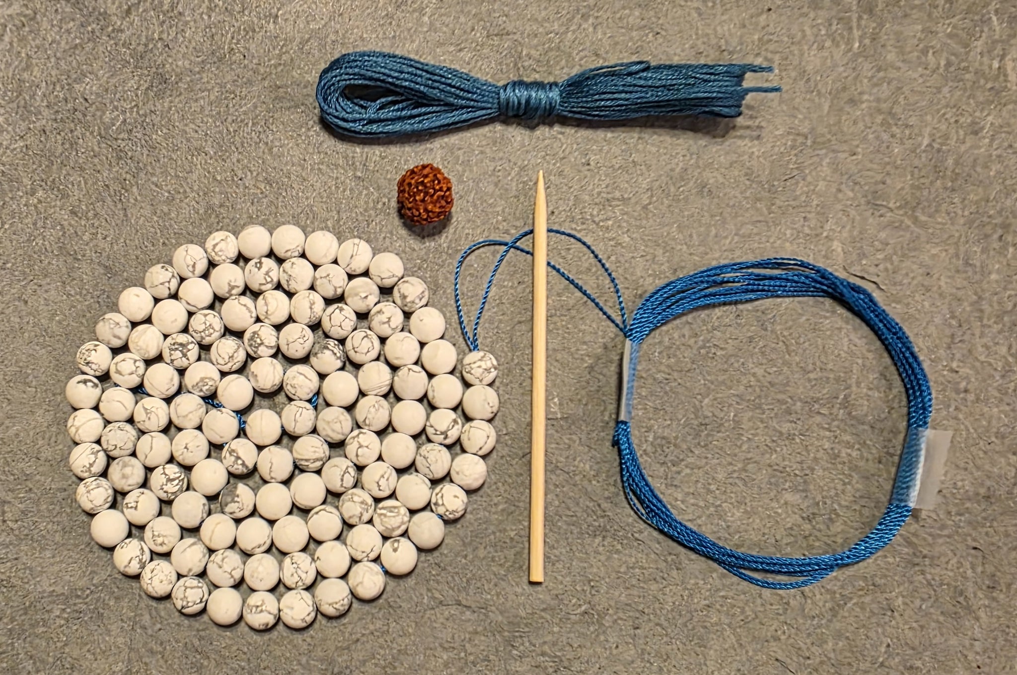 Calming Mala  KIT - Howlite (Matte)