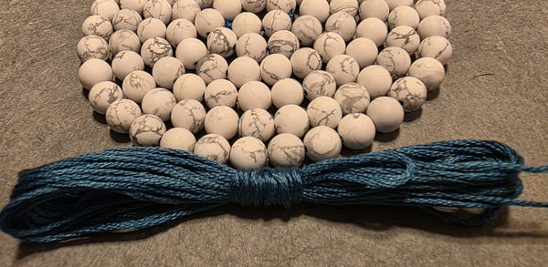 Calming Mala  KIT - Howlite (Matte)