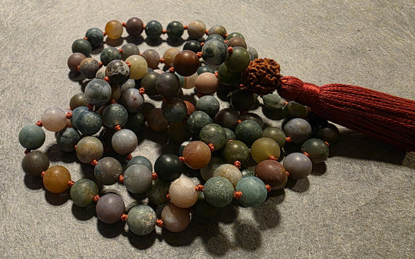 Nurturing and Empowerment Mala -  Indian Agate (Matte)