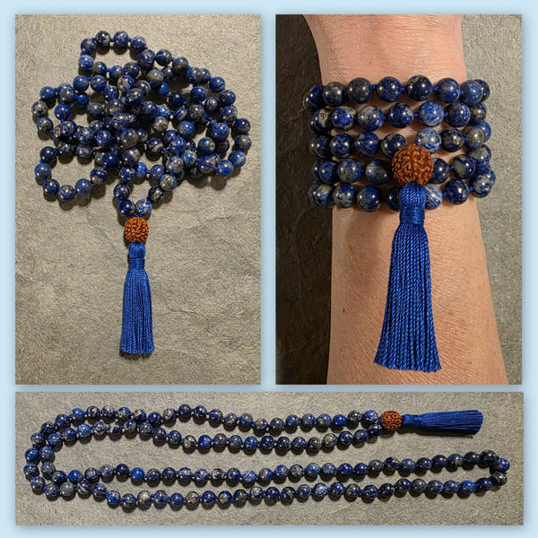 Throat Chakra Mala - Lapis