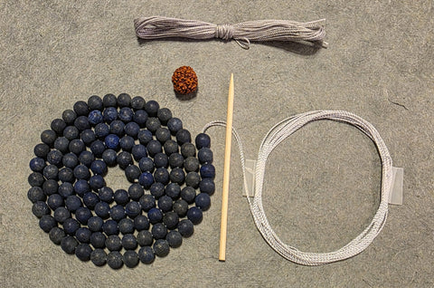 Throat Chakra Mala KIT - Lapis (Matte)