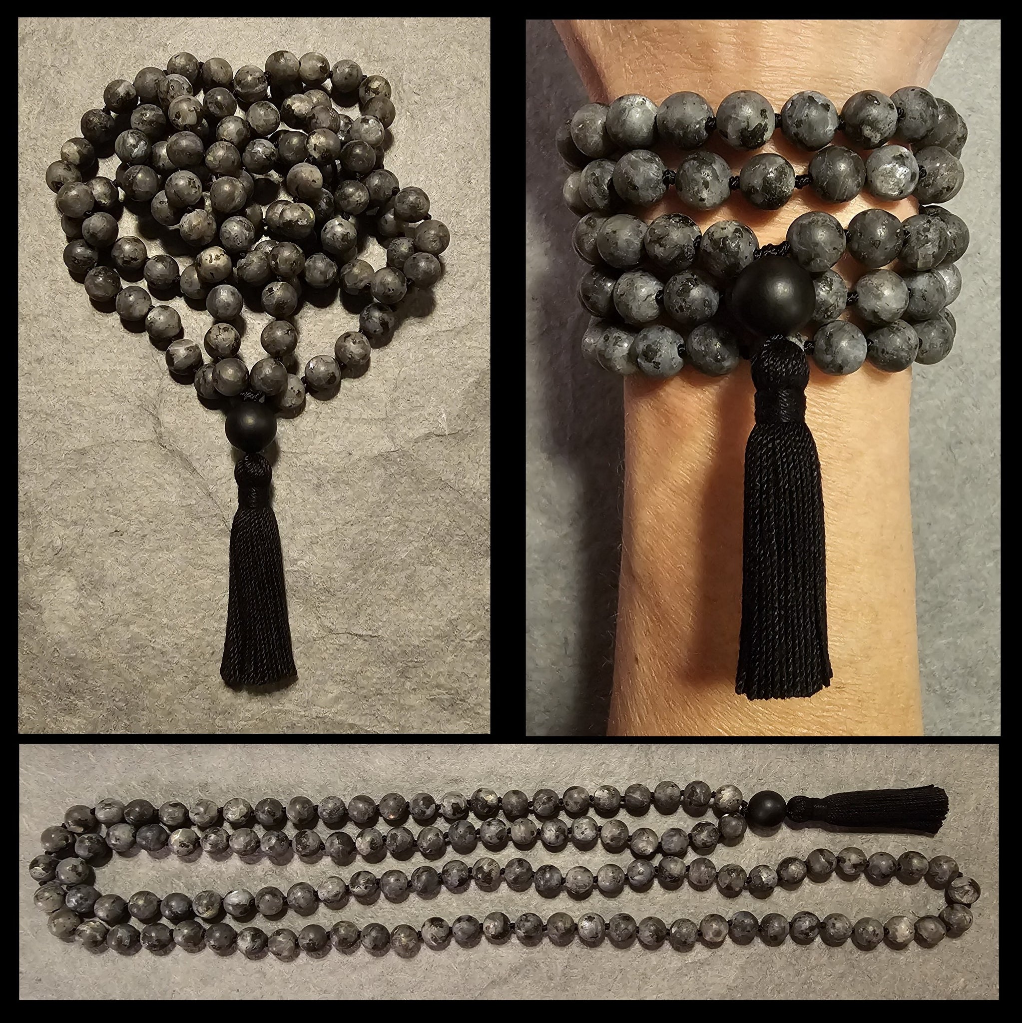 Protection Mala - Larvikite (Matte)
