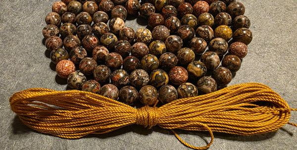 Spiritual Discovery Mala - Leopard Skin Jasper
