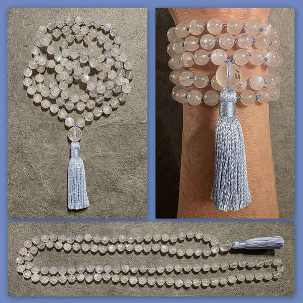 Divine Feminine Mala- Rainbow Moonstone