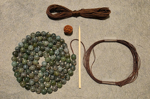 Mother Earth Mala Kit - Moss Agate