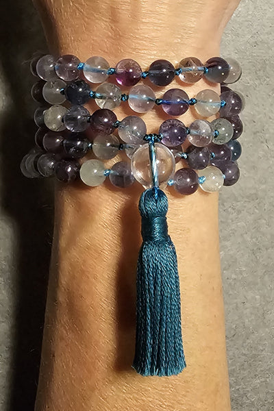 Clarity Mala - Rainbow Fluorite