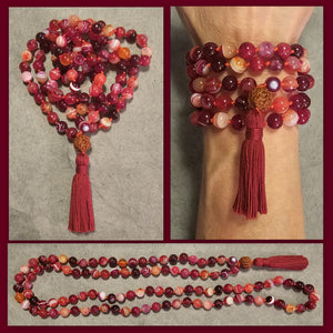 Power Mala - Red Agate