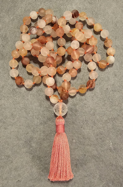 Balancing Mala - Red Hematoid Quartz (matte)