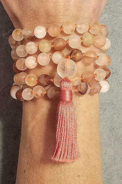 Balancing Mala - Red Hematoid Quartz (matte)