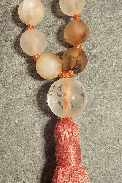 Balancing Mala - Red Hematoid Quartz (matte)