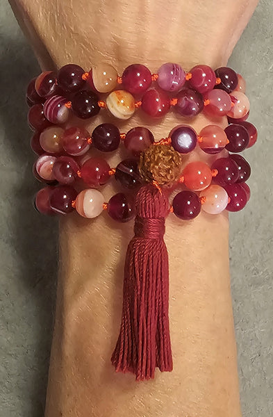 Power Mala - Red Agate