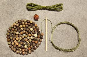 Liberation Mala - Rhyolite (Rainforest) Jasper (Faceted)