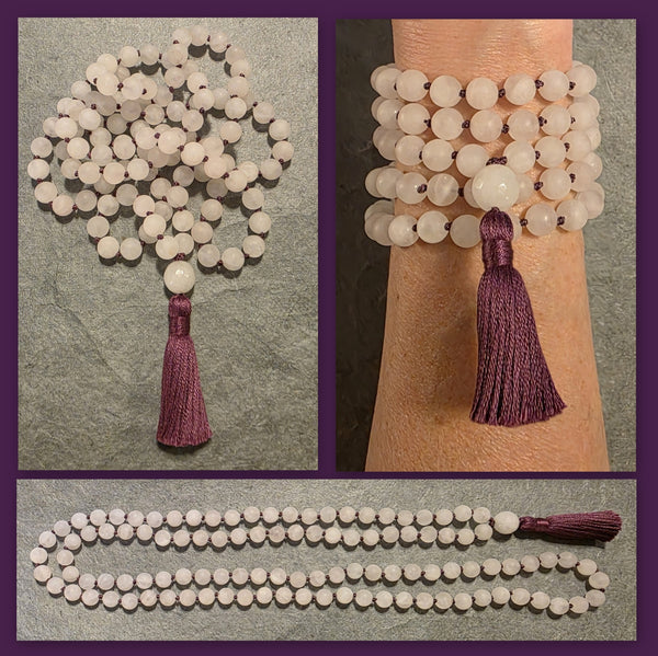 Heart Healing Mala - Rose Quartz (Matte)