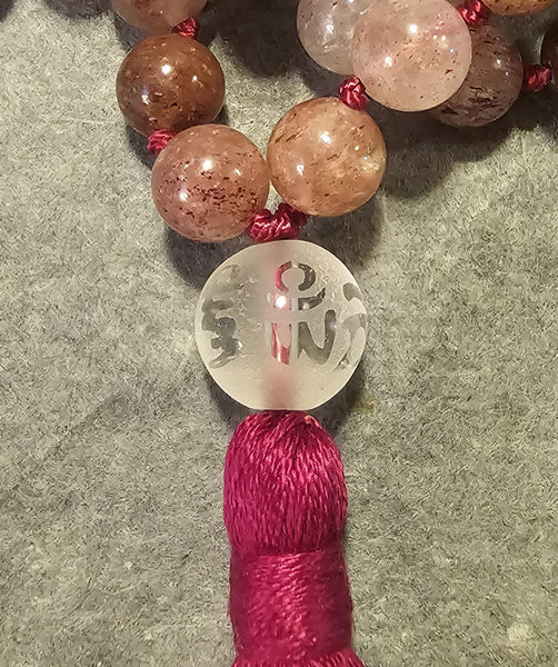 Invigoration Mala - Strawberry Quartz