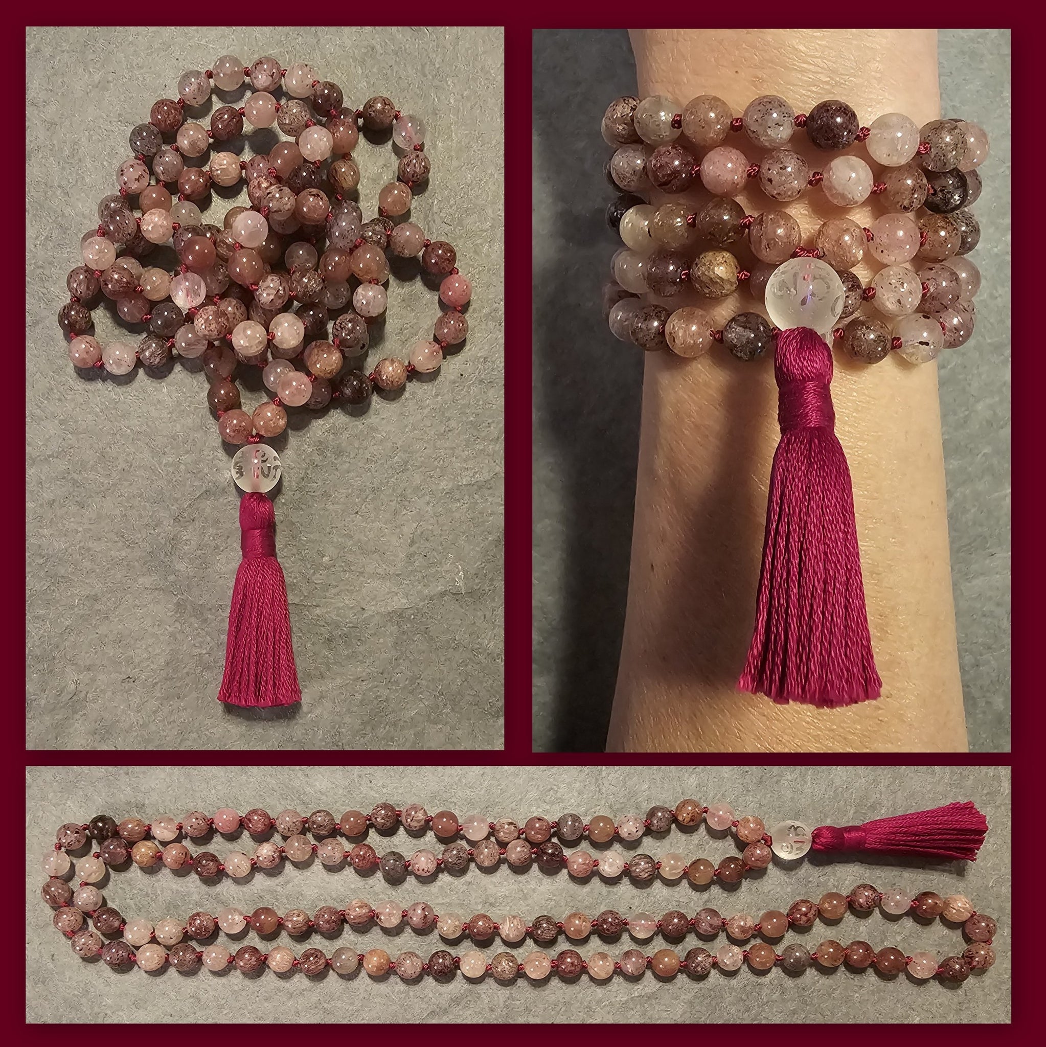 Invigoration Mala - Strawberry Quartz