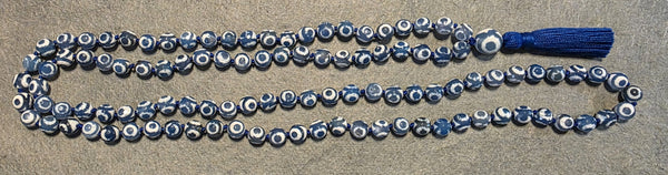 Equilibrium Mala - Tibetan Agate (Evil Eye)