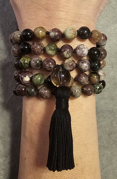 Purification Mala - Watermelon Tourmaline