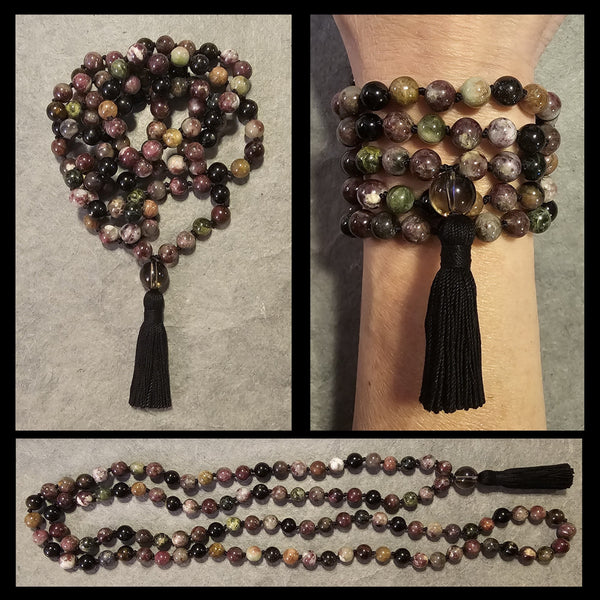 Purification Mala - Watermelon Tourmaline