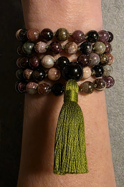 Purification Mala - Watermelon Tourmaline
