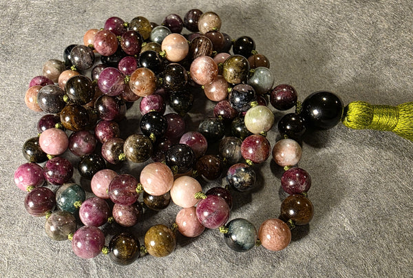 Purification Mala - Watermelon Tourmaline