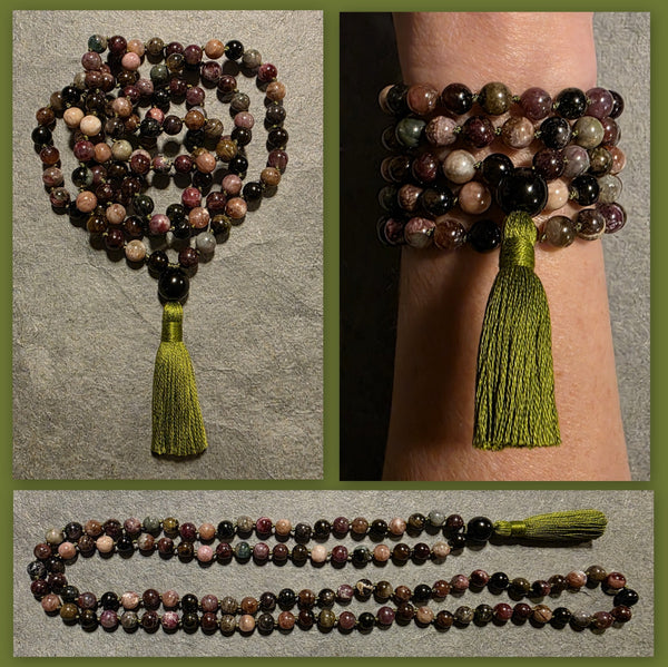 Purification Mala - Watermelon Tourmaline