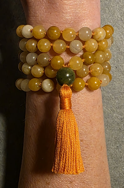 Tranquility Mala - Yellow Jade