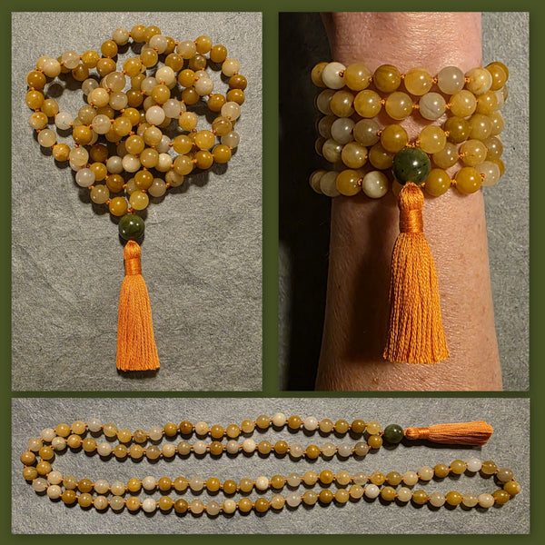 Tranquility Mala - Yellow Jade