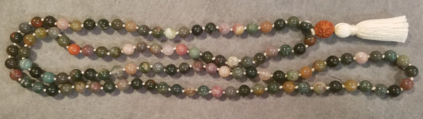 Nurturing and Empowerment Mala - Indian Agate Bloodstone
