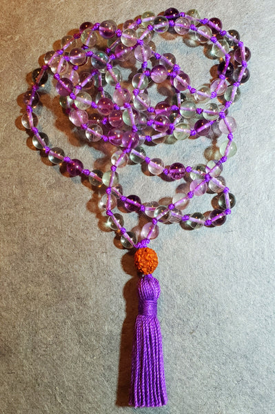 Clarity Mala - Rainbow Fluorite - Petite