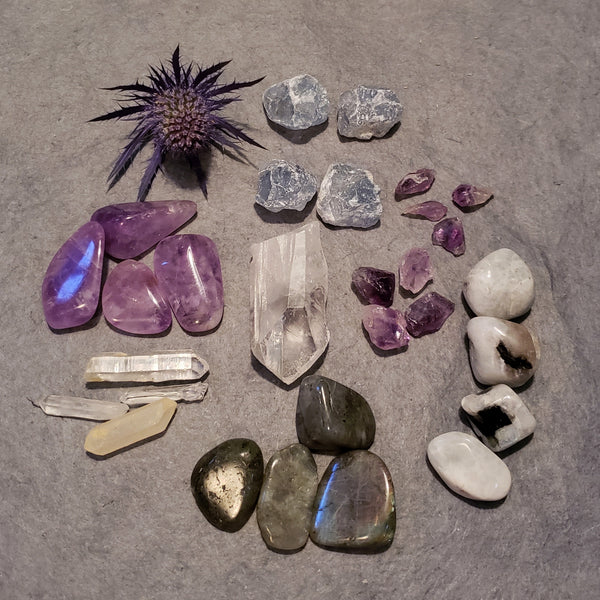 Intuition and Psychic Channels Crystal Grid Kit